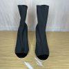 Aldo Stretch Fabric Platform Peep Toe Heels Booties Size 8.5 Black Full Back Zip