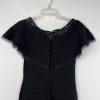 Tadashi Shoji Tabora off-shoulder ruffle dress size M layered tiered Minimalist