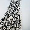 IVY CITY Mila Maxi Dress S Black White Cottagecore Babydoll Balloon Sleeve