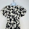IVY CITY Mila Maxi Dress S Black White Cottagecore Babydoll Balloon Sleeve