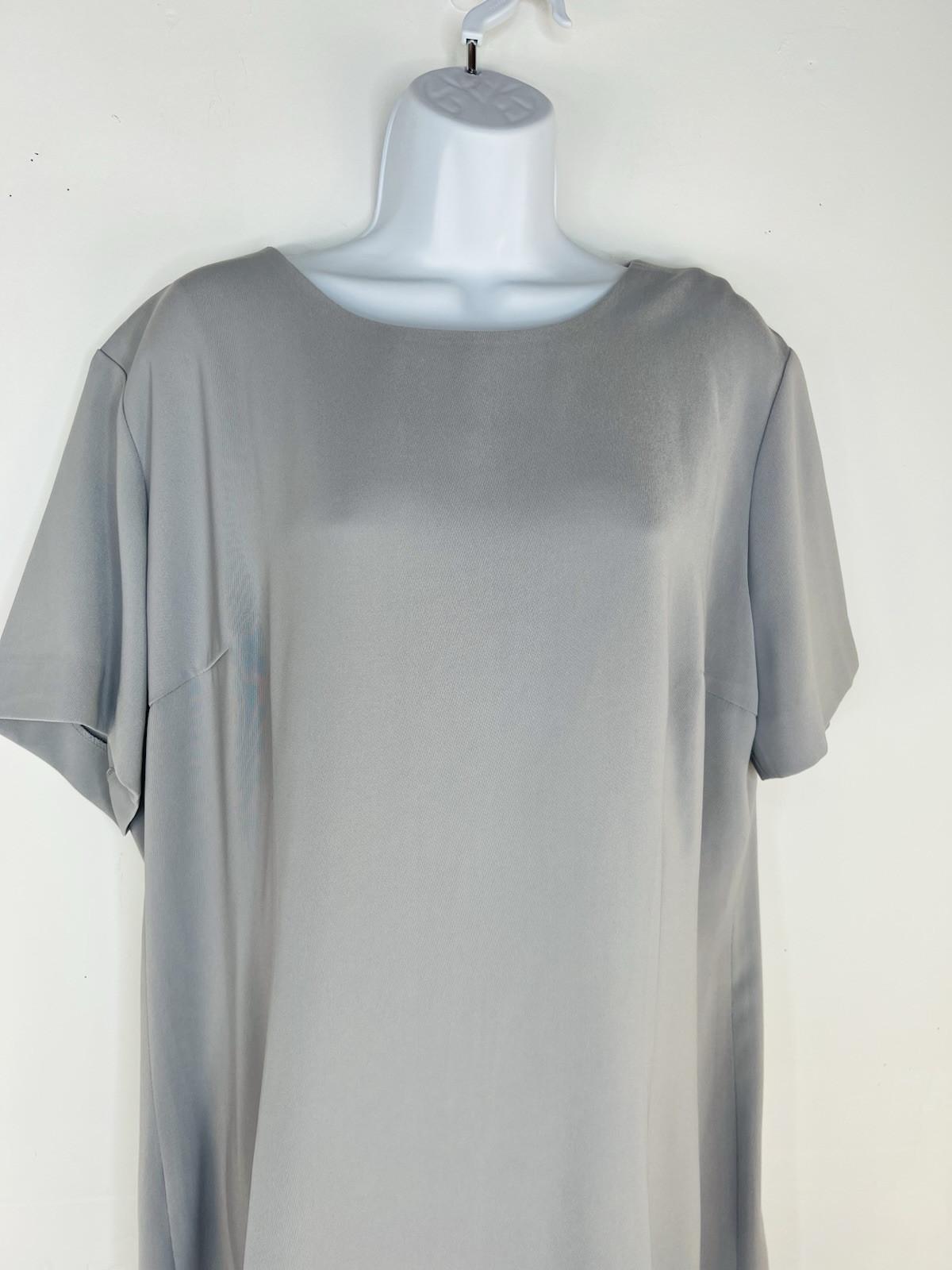 Terramina Polyester Midi Dress Suit Size 18 Silver Elegant Cocktail Classic