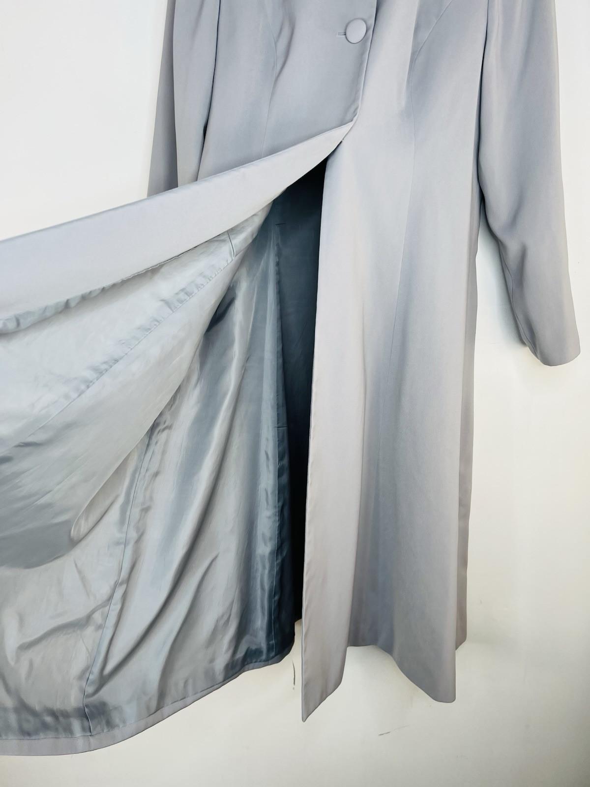 Terramina Polyester Midi Dress Suit Size 18 Silver Elegant Cocktail Classic
