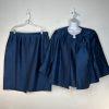 Kasper Polyester Skirt Suit Top 16W Navy Timeless Lined Cocktail Collarless