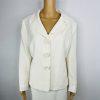 Le Suit Polyester Skirt Suit Size 16 Off White Lined Crepe Timeless Classy 2PC