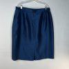 Kasper Polyester Skirt Suit Top 16W Navy Timeless Lined Cocktail Collarless