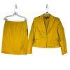 Nine West Cotton Stretch Skirt Suit Size 6 Marigold lace Business Career New