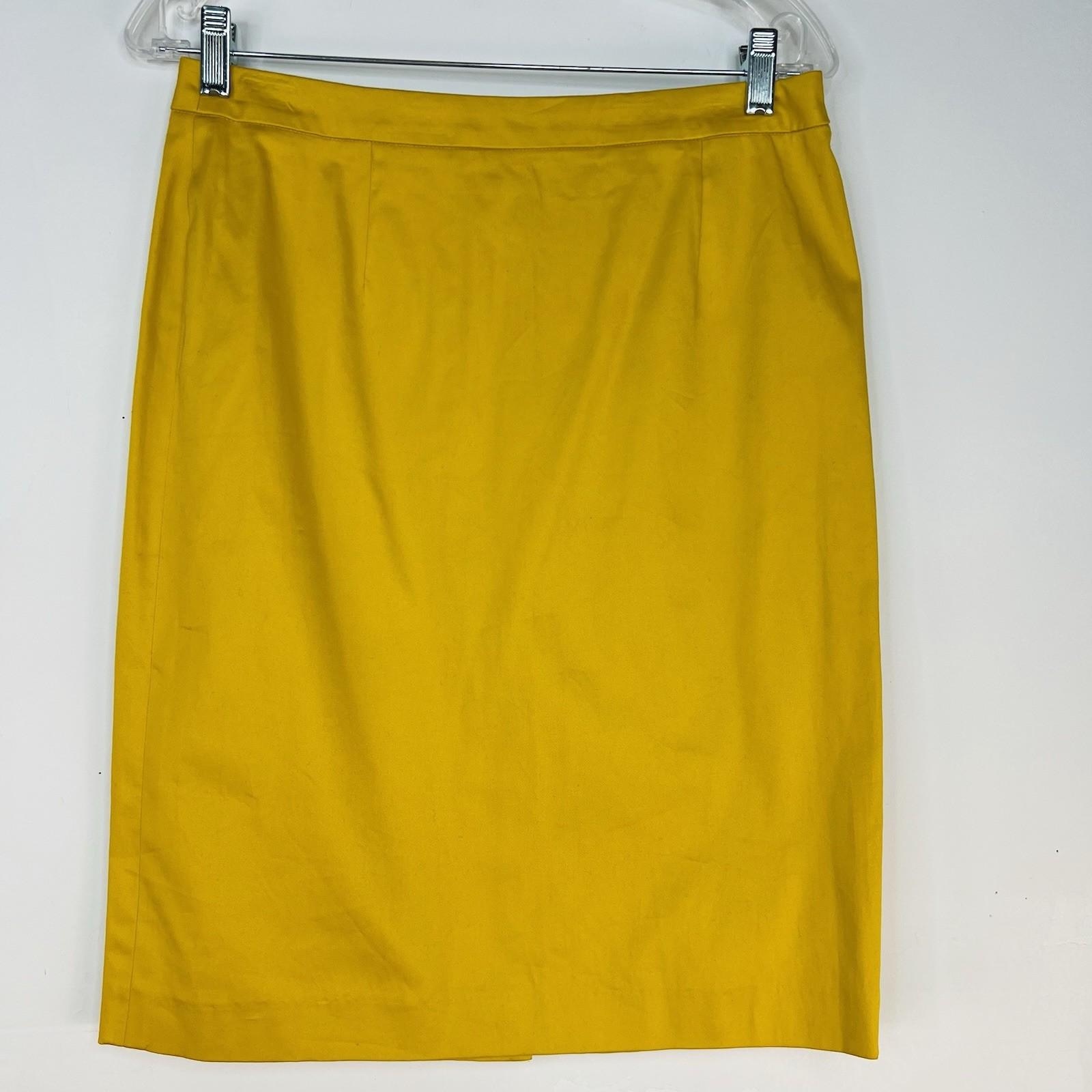 Nine West Cotton Stretch Skirt Suit Size 6 Marigold lace Business Career New