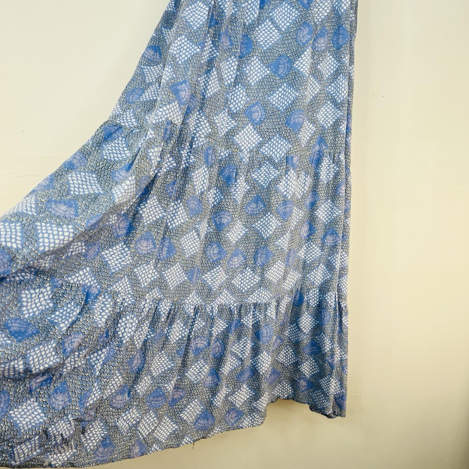 Tuckernuck St Lucia Maxi Dress XS Sea Glass Ruffle Beach Coverup Cottagecore