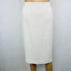 Le Suit Polyester Skirt Suit Size 16 Off White Lined Crepe Timeless Classy 2PC