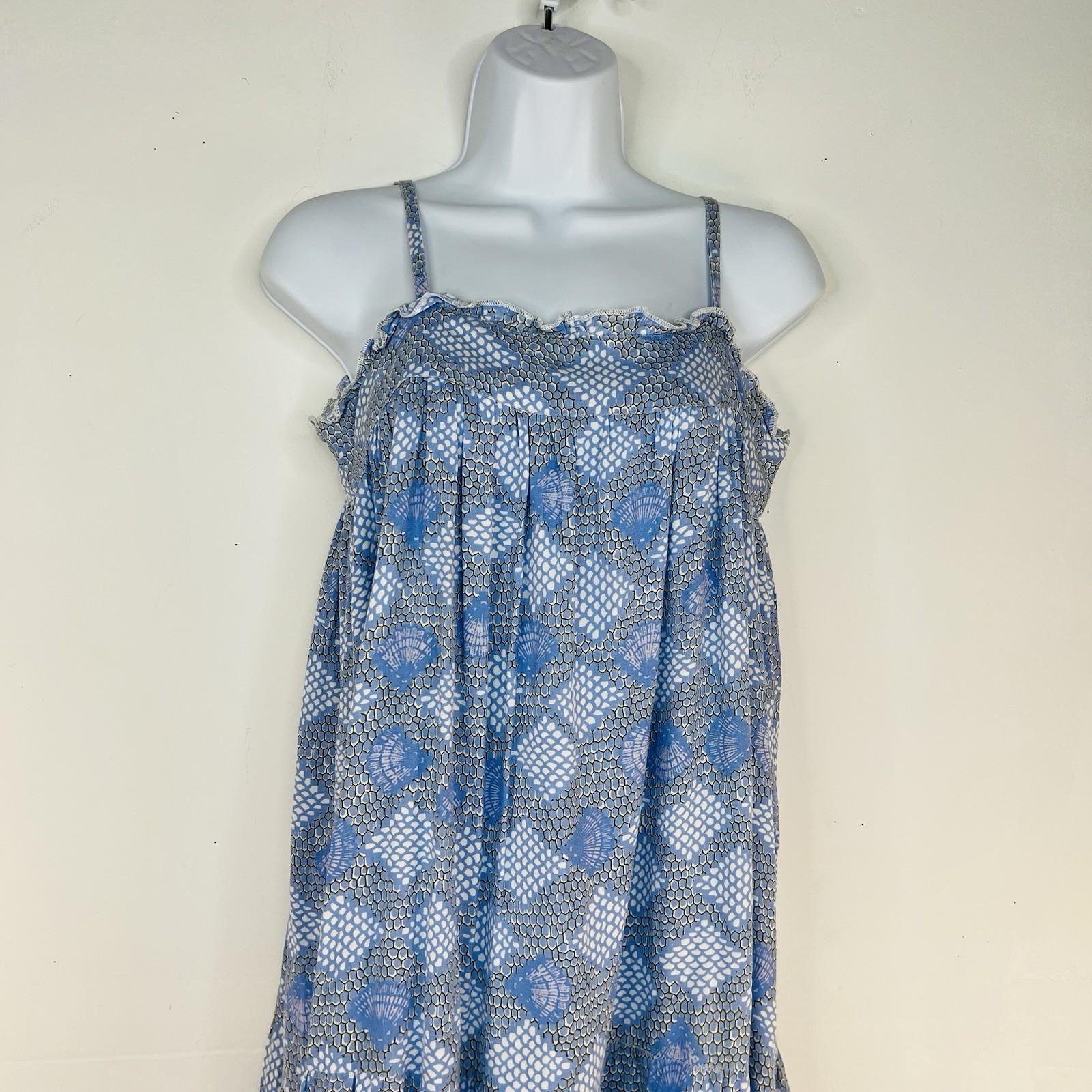 Tuckernuck St Lucia Maxi Dress XS Sea Glass Ruffle Beach Coverup Cottagecore