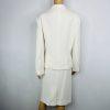 Le Suit Polyester Skirt Suit Size 16 Off White Lined Crepe Timeless Classy 2PC