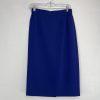 Giovanna Signature Skirt Suit Top 8 Blue Crepe Elegant Collarless Church 3PC New