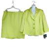 s-l1600-35.jpg Le Suit Polyester Skirt Suit Size 22W Lime Green Textured Shawl Collar 2PC New