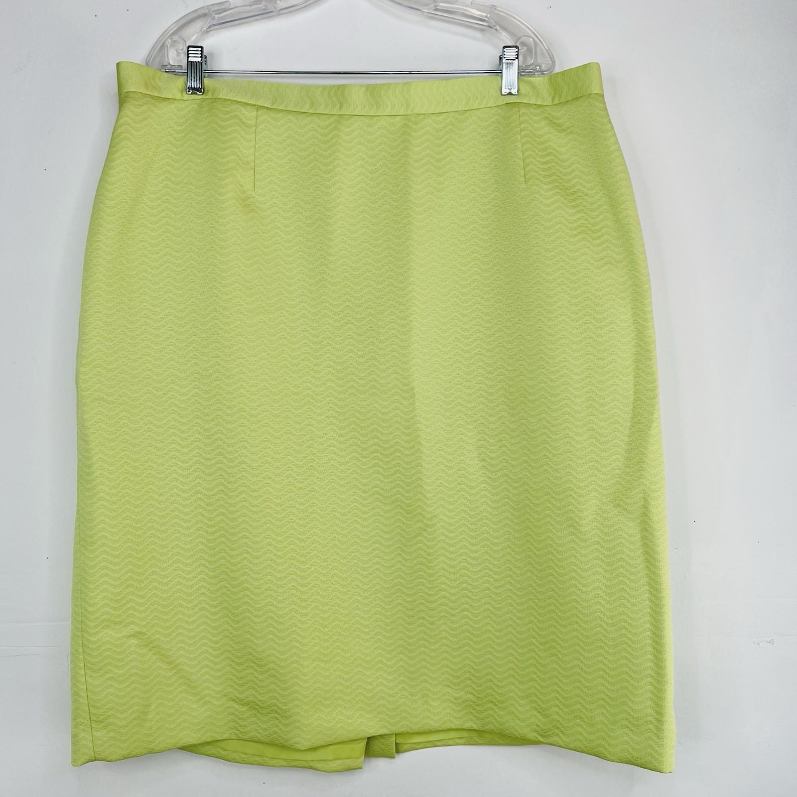 s-l1600-41.jpg Le Suit Polyester Skirt Suit Size 22W Lime Green Textured Shawl Collar 2PC New
