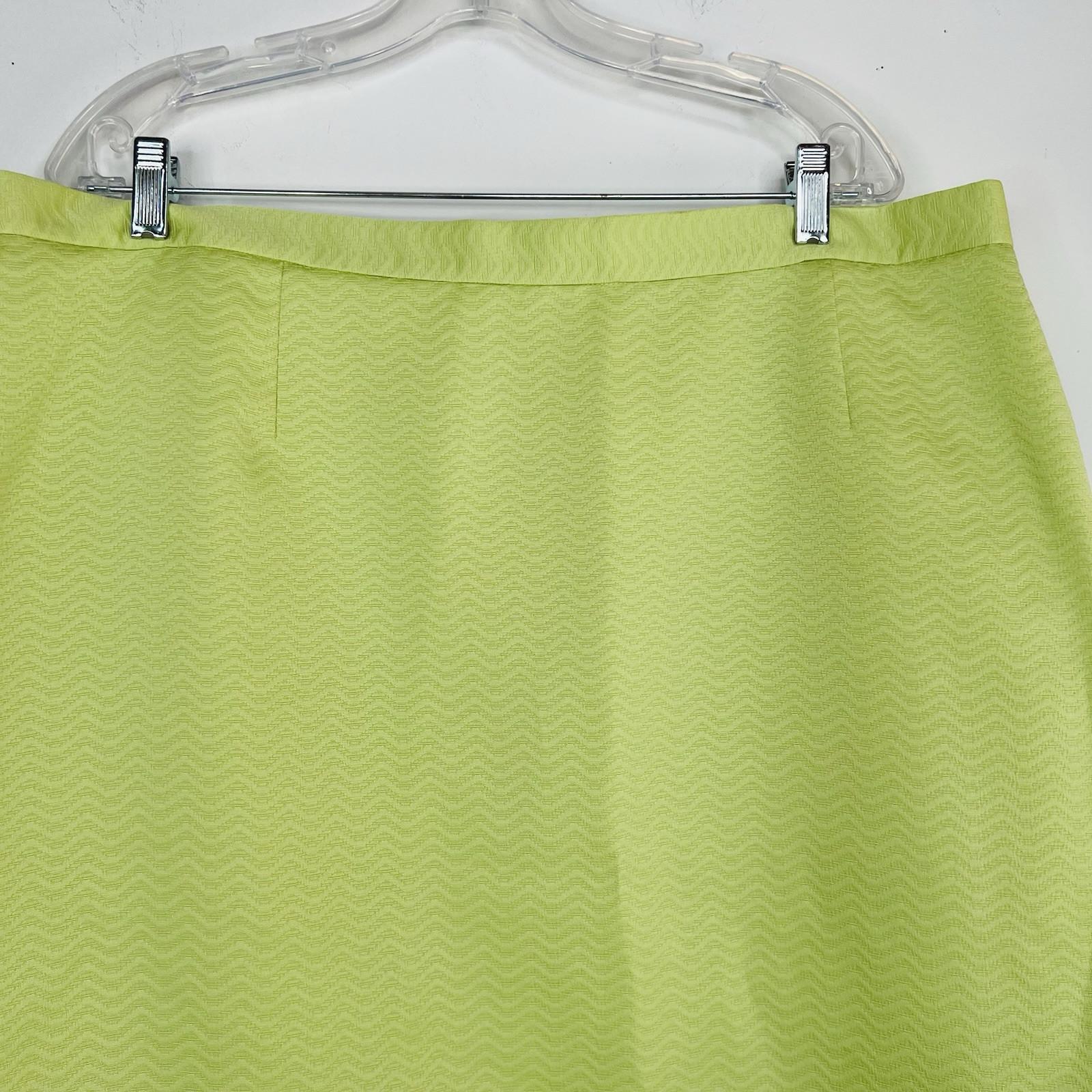 s-l1600-42.jpg Le Suit Polyester Skirt Suit Size 22W Lime Green Textured Shawl Collar 2PC New