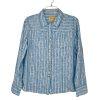 Scully Women Shirt Size XL Pearl Snap Western Cowgirl Rodeo Blue Striped Floral