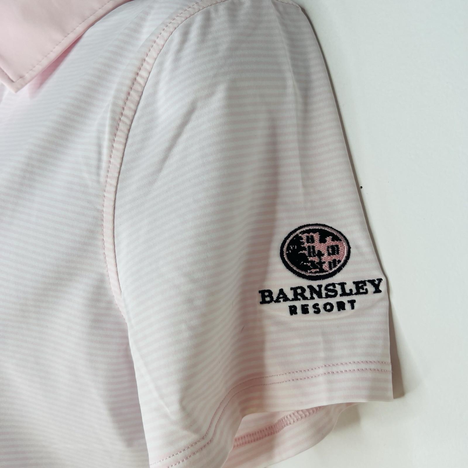 G/Fore Polo Shirt Size S Pink Feeder Striped Tech Jersey Stretch Athletic New