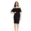 Tadashi Shoji Tabora off-shoulder ruffle dress size M layered tiered Minimalist