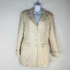 John Meyer Polyester Rayon Metallic Skirt Suit Size 10 Gold Floral Cocktail