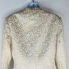 John Meyer Polyester Rayon Metallic Skirt Suit Size 10 Gold Floral Cocktail