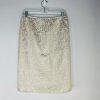 John Meyer Polyester Rayon Metallic Skirt Suit Size 10 Gold Floral Cocktail