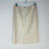 John Meyer Polyester Rayon Metallic Skirt Suit Size 10 Gold Floral Cocktail