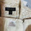 John Meyer Polyester Rayon Metallic Skirt Suit Size 10 Gold Floral Cocktail