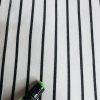 Jenni Kayne Cotton Blazer Jacket 10 Black White Striped Stand Up Collar Luxury