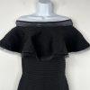 Tadashi Shoji Tabora off-shoulder ruffle dress size M layered tiered Minimalist