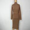 Stylish Tight Knit Sweater Dress Size S/M Tortilla Long Sleeve Cutout Midi New