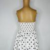 Klesis Polka Dot Strapless Tea Length Size M Dress Cotton Black White Stretch Ne