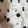 Klesis Polka Dot Strapless Tea Length Size M Dress Cotton Black White Stretch Ne