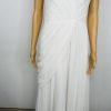 Beautiful White Pleated Maxi Dress Size 8 White Gown Flowy Elegant Back Zip