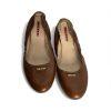 Prada Women Brown Leather Ballet Size 40/ US 9 Slip On Shoes