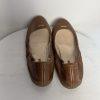 Prada Women Brown Leather Ballet Size 40/ US 9 Slip On Shoes
