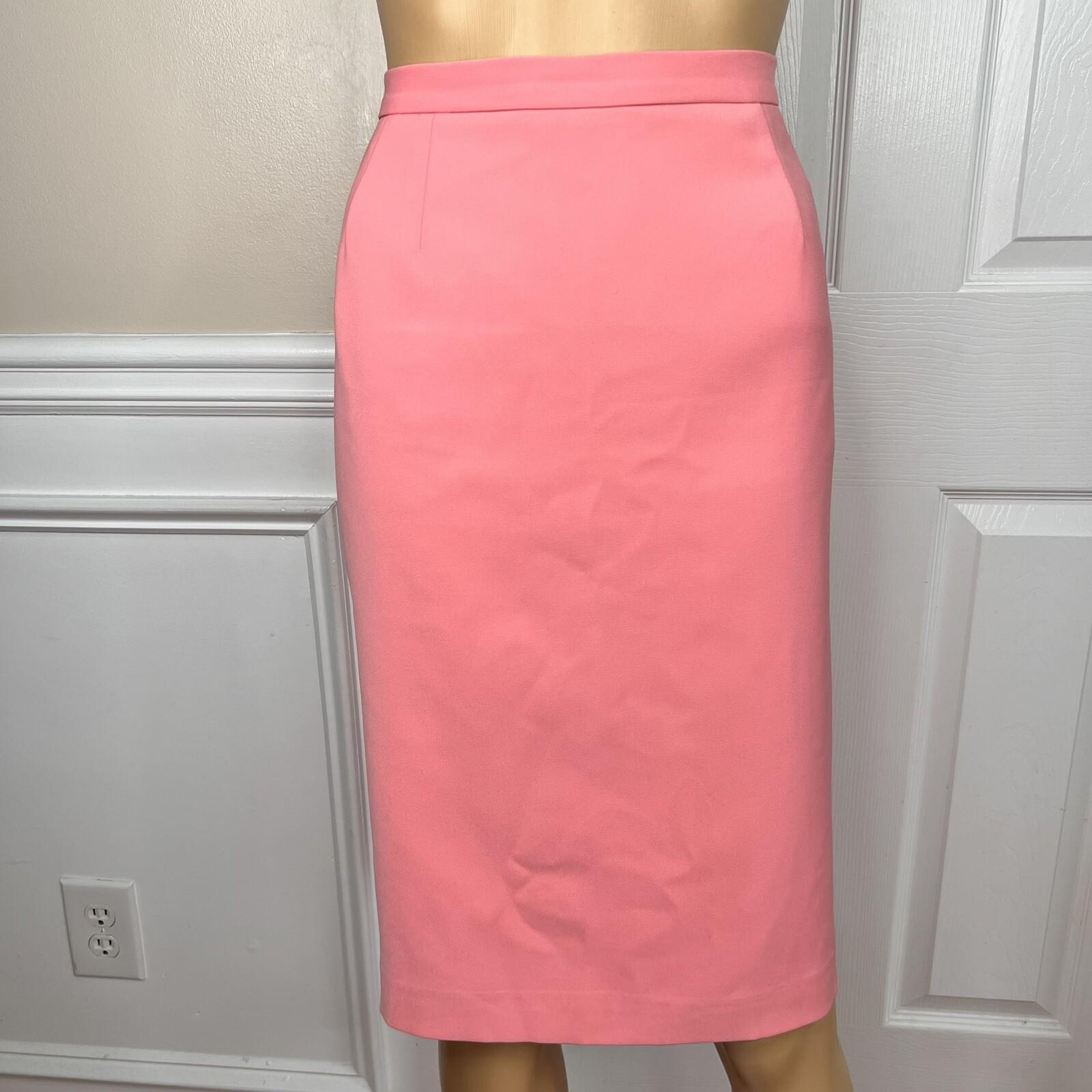 Le Suit Women Polyester Skirt Suit Size 14P Baby Pink Collarless Lined 2PC