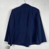 New Kasper Polyester Rayon Blazer Size 24W Navy Blue Notch Collar Stretch Office