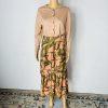 G By Giuliana Black Label Boho Floral Maxi Skirt Size S Faux Wrap Ruffle Hem New