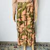 G By Giuliana Black Label Boho Floral Maxi Skirt Size S Faux Wrap Ruffle Hem New