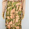 G By Giuliana Black Label Boho Floral Maxi Skirt Size S Faux Wrap Ruffle Hem New