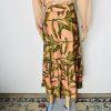 G By Giuliana Black Label Boho Floral Maxi Skirt Size S Faux Wrap Ruffle Hem New