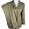 Le Suit Women Polyester Pant Suit Size 10P Green Notch Collar Lined 2PC