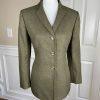 Le Suit Women Polyester Pant Suit Size 10P Green Notch Collar Lined 2PC