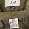 Le Suit Women Polyester Pant Suit Size 10P Green Notch Collar Lined 2PC