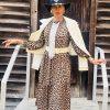 10-1199.jpg H&M Leopard Print Dress Size XS Long Sleeve Brown Black Boho Retro 90s Y2K