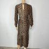 10-1203.jpg H&M Leopard Print Dress Size XS Long Sleeve Brown Black Boho Retro 90s Y2K