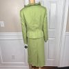 New EMILY 2PC Avocado Polyester Lined Ruffle Collar Cocktail Skirt Suit Size 12 (Copy)