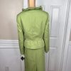 New EMILY 2PC Avocado Polyester Lined Ruffle Collar Cocktail Skirt Suit Size 12 (Copy)