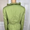 New EMILY 2PC Avocado Polyester Lined Ruffle Collar Cocktail Skirt Suit Size 12 (Copy)