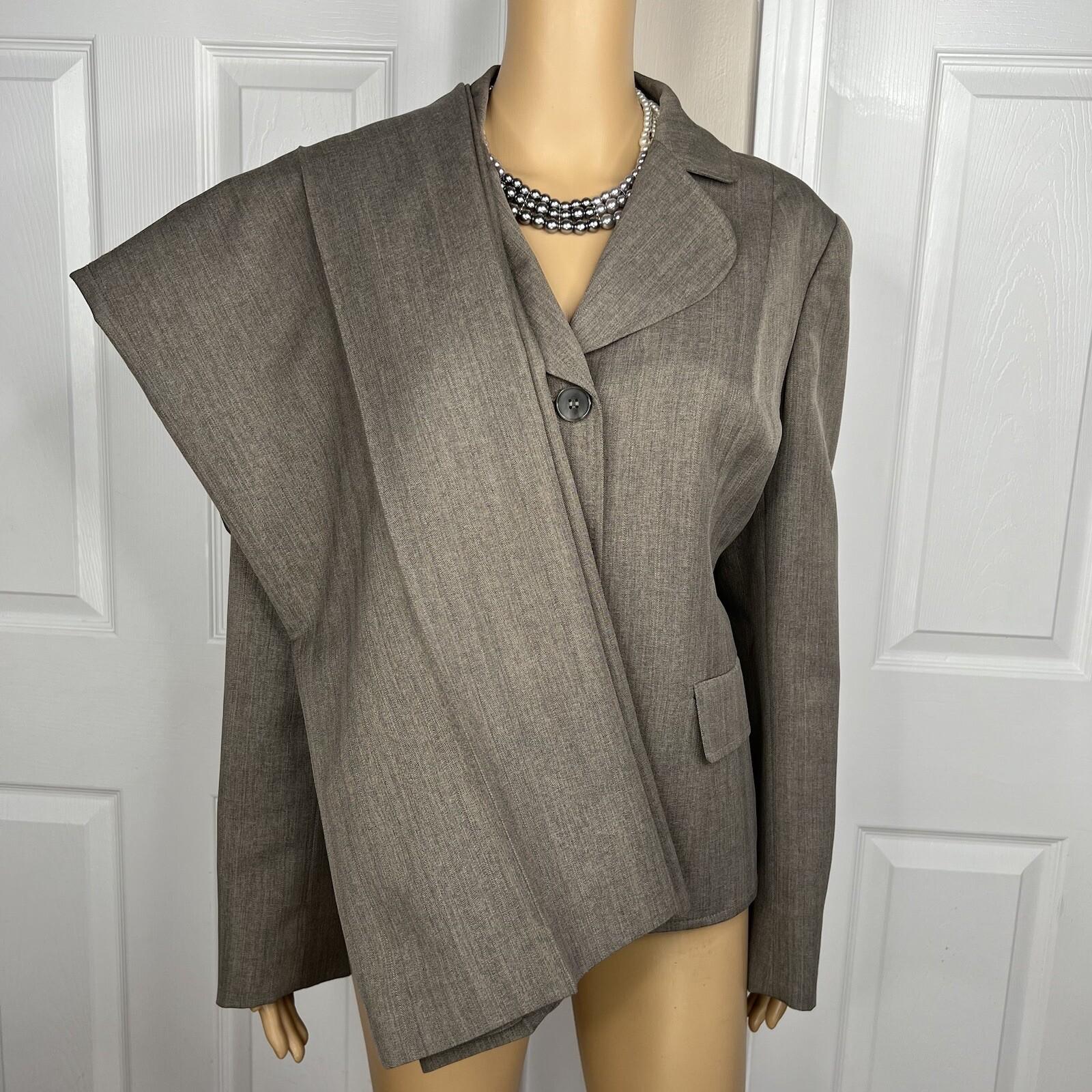 Suit Studio Women Polyester Pant Suit Size 12 Peanut Lined Notch Collar 2PC